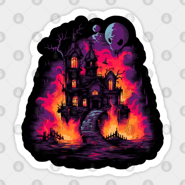 Pixel Art Transylvania Night Sticker by tatadonets